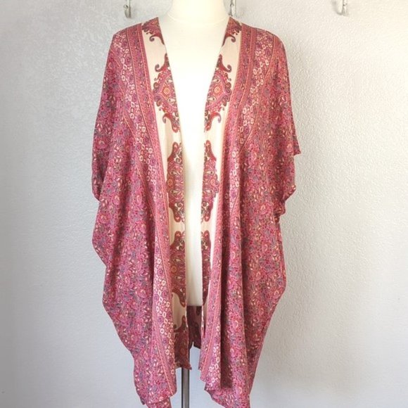 Francesca's Collections One Size Kimono Cover Up Duster - Picture 1 of 7